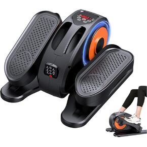 GUGTTR Under Desk Elliptical, Electric Seated Pedal Exerciser, Quiet & Compact Mini Ellipse Leg Exerciser with Display Monitor, Remote Control and 12 Adjustable Speeds, Elliptical Machine for Home