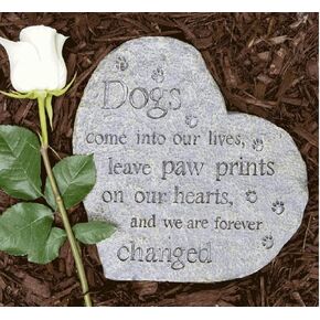 Dog Speak - Dogs Come Into Our Lives and Leave Paw Prints On Our Hearts - Bereavement Memorial Garden Memory Stone