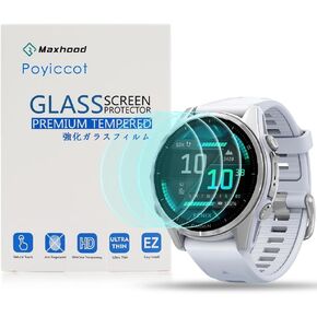 Poyiccot Screen Protector Compatible for Garmin Enduro 3 51mm Accessories, 3Pack 9H Hardness Waterproof Clear Tempered Glass Screen Protector Compatible for Enduro 3 51mm Watch