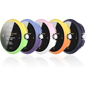 Screen Protector 41mm-45mm for Google-Pixel Watch3,Full Coverage,HD Transparent,Anti-scratch,PC Protective Film(5PCS) (Gradient-45mm)