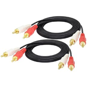 4 Pole 3.5 Jack to 3 RCA Audio Cable 3.5mm Male to 3 RCA Male Stereo Audio Y Cable Adapter Compatible for TV,Smartphones, DVD MP3, Tablets, Speakers[1.5m/4.9ft-2Pack/3.5-3R]