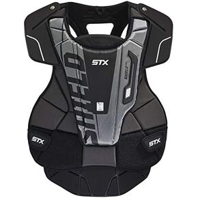 STX Shield 200 Lacrosse Goalie Chest Protector, Black/Gray, Small
