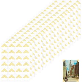 Aeaocvo 480 Pcs Gold Photo Corners Self Adhesive Photo Mounting Corners, Scrapbook Picture Corners, Photo Corner Stickers for DIY Scrapbooking Album Diary Stamping
