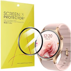 Compatible for Aeac Smart Watch Screen Protector, [3 Pack] 3D Full Coverage PET Soft Screen Protector Film Compatible for Aeac 1.32 Inches Round Smart Watch (3 Pack)