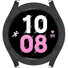 MOTONG for Samsung Galaxy Watch 5 44mm PC Protective Case - PC Bezel Ring Dial Protective Case Cover Shell for Samsung Galaxy Watch 5/4 44mm(44mm Black)