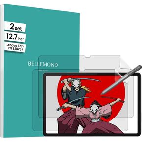 BELLEMOND - 2 Pack - Made in Japan Paper Screen Protector Crafted Exclusively for Lenovo Tab P12(2023) 12.7" Matte Surface PET Film for Writing & Drawing - LNVTP12PL10