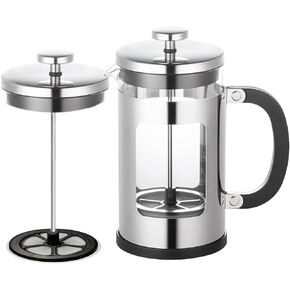 CUISINOX French Press Coffee Maker with Silicone Gasket Filtration System, 32 oz (8.3" x 4.2")