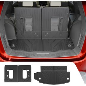 Trunk Sidewall Protector Compatible with 2016-2024 2025 Dodge Durango 6&7 Seater Cargo Side Guard Cover TPE Mat All Weather 2024 Durango Accessories (Trunk Sidewall Mat)