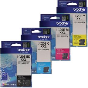 BROTHER LC20E Super High Yield Ink Cartridge Set