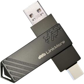 LinkMore 256GB USB/USB C Flash Drive, Type C USB C Flash Drive, USB C Memory Stick, 2in1 OTG Flash Drive for Android Phones,iPhone-15, Dual USB C Storage Flash Drive, 150MB/s USB C Thumb Drive