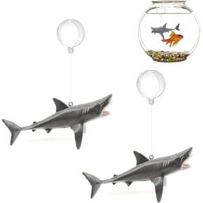 2 PCS Fish Tank Shark Decoration Cute Sharks Aquarium Floating Decor Sharks Floating Fish Tank Accessories Decorations for Home Office