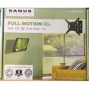 Sanus Accents Full-Motion Wall Mount for 13-32 TVS-ASF110-B1