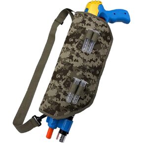 POMER Salt Gun Holster for Bug Salt Fly Gun 2.0/3.0, Canvas Sheath Holster with Adjustable Non-Slip Straps and Extra Salt Tubes