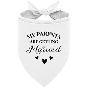 My Parents are Getting Married Dog Bandana, Wedding Dog, Wedding Dog Outfit, Engagement Gift, Wedding Dog Bandana, Engagement Decorations, Engagement Photo Props for Dogs (C10)