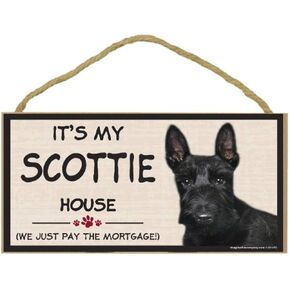 Wood Breed Decorative Mortgage Sign, Scottie