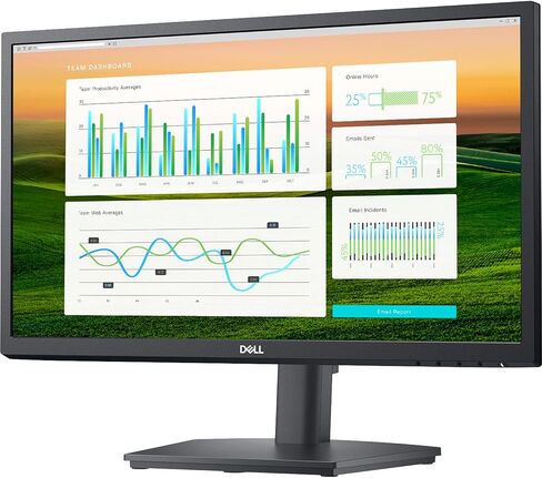 شاشة عرض 22 بوصة FHD VA 60 هرتز من Dell مع مضادة للتوهج، خالية من الوميض، حامل VESA (100x100 مم)، مكبرات صوت ستيريو، 1xHDMI، 1xDP، 1xVGA، مثالية للمنزل والأعمال، أسود (أحدث موديل 2024 - E2222HS) in Saudi Arabia