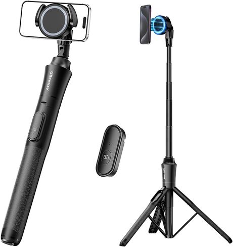 UBeesize 68'' Magnetic Selfie Stick Phone Tripod with Wireless Remote, Extendable Cell Phone Tripod Stand, Compatible with MagSafe, Cellphone Tripod for iPhone 15 14 13 12 Series and Android Phones in Saudi Arabia