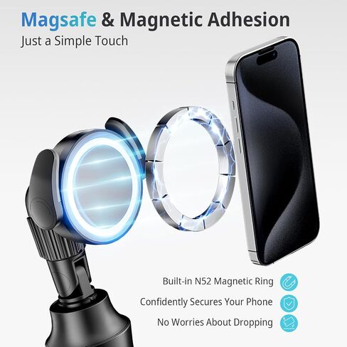 UBeesize 68'' Magnetic Selfie Stick Phone Tripod with Wireless Remote, Extendable Cell Phone Tripod Stand, Compatible with MagSafe, Cellphone Tripod for iPhone 15 14 13 12 Series and Android Phones in Saudi Arabia
