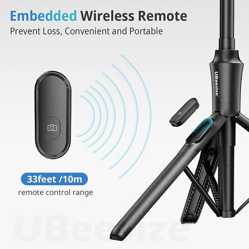 UBeesize 68'' Magnetic Selfie Stick Phone Tripod with Wireless Remote, Extendable Cell Phone Tripod Stand, Compatible with MagSafe, Cellphone Tripod for iPhone 15 14 13 12 Series and Android Phones in Saudi Arabia