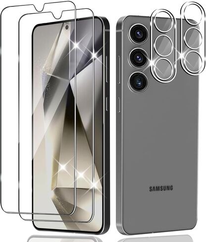 【2+2 2 واقي شاشة Samsung Galaxy S24+ و2 واقي عدسة الكاميرا، [صلابة 9H] [HD] [حماية العين] زجاج مقسى in Kuwait