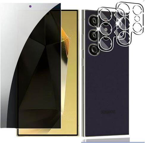 【2+2 2 Pack for Samsung Galaxy S24+ Screen Protector and 2 Pack Camera Lens Protector,[9H Hardness][HD][Eye protection] Tempered Glass in Saudi Arabia