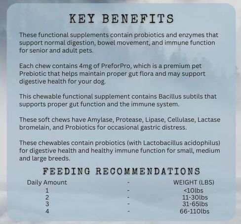 Primal Nutrition Probiotics for Dogs - Digestive Enzymes for Gut Flora, Digestive Health, Diarrhea & Bowel Support - Dog Supplement Soft Chew for Pet Immune System - Chicken in Saudi Arabia