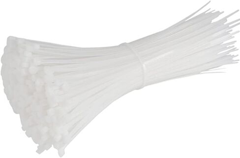 Zip Ties Heavy Duty 8 Inch Strong Premium Plastic Wire Cable Ties with 40 Pounds Tensile Strength, Self-Locking Nylon Cable Tie Straps (8 Inch, White) in Saudi Arabia
