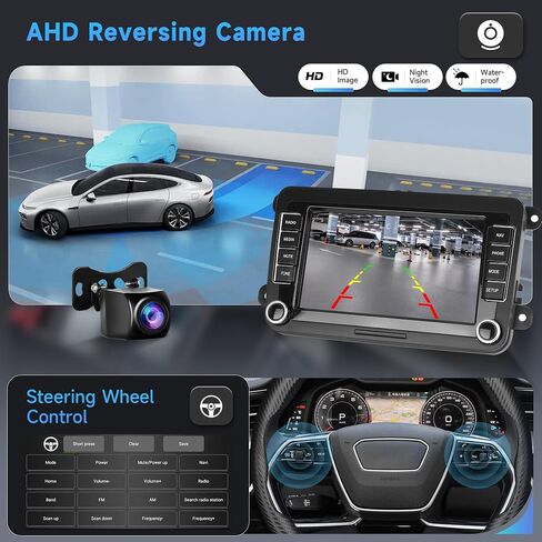 4+64G Android Car Radio for VW Passat Golf MK5 MK6 Jetta T5 EOS Polo Touran Seat Sharan Wireless Carplay Android Auto, 7'' Touchscreen Head Unit with Mirror Link WiFi GPS Bluetooth FM EQ Rear Camera in Saudi Arabia