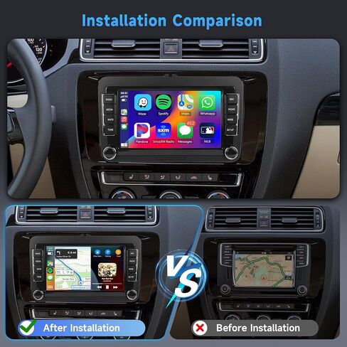 4+64G Android Car Radio for VW Passat Golf MK5 MK6 Jetta T5 EOS Polo Touran Seat Sharan Wireless Carplay Android Auto, 7'' Touchscreen Head Unit with Mirror Link WiFi GPS Bluetooth FM EQ Rear Camera in Saudi Arabia