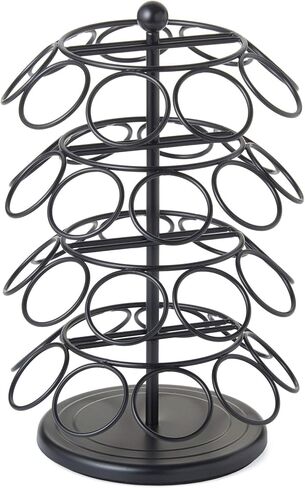 Nifty K Cup Holder – Compatible with K-Cups, Coffee Pod Carousel | 36 K Cup Holder, Spins 360-Degrees, Lazy Susan Platform, Modern Black Design, Home or Office Kitchen Counter Organizer in Kuwait