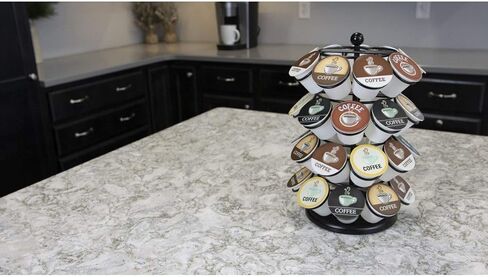 Nifty K Cup Holder – Compatible with K-Cups, Coffee Pod Carousel | 36 K Cup Holder, Spins 360-Degrees, Lazy Susan Platform, Modern Black Design, Home or Office Kitchen Counter Organizer in Kuwait