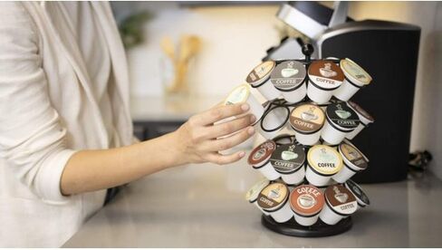 Nifty K Cup Holder – Compatible with K-Cups, Coffee Pod Carousel | 36 K Cup Holder, Spins 360-Degrees, Lazy Susan Platform, Modern Black Design, Home or Office Kitchen Counter Organizer in Kuwait