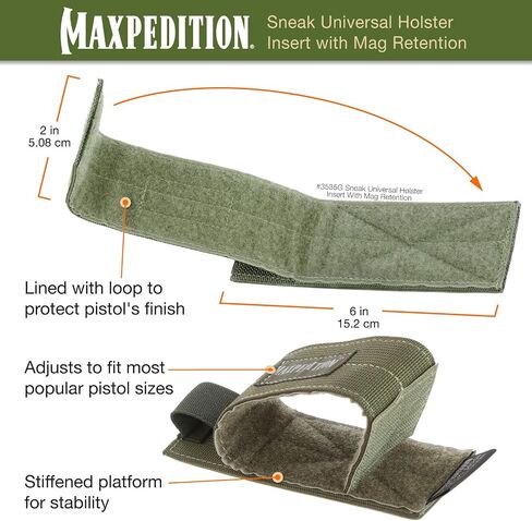 Maxpedition Gear Sneak Universal Holster Insert with Mag Retention in Kuwait