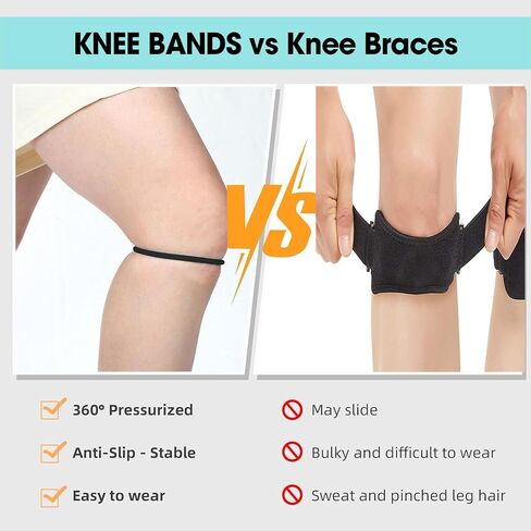 Knee Strap Patella Support: Knee Band for Patellar Tendon Pain Relief - Knee Brace for Tendonitis Jumpers Running Sports Basketball Men Women (Orange) in Saudi Arabia
