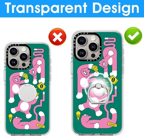 WLLHYF 4PCS Transparent Phone Ring Holder Cell Phone Ring Clear Phone Ring Grips Holder Kickstand Cell Ring Stand Holder Compatible with Most Phones, Tablet Case Accessories(2Silver+1Black+1RoseGold) in Saudi Arabia