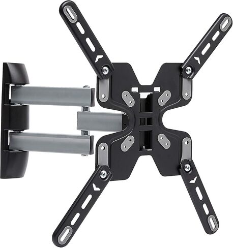 Amazon Basics Triple Arm Full Motion Articulating TV Wall Mount, fits TVs 32 - 70-inch up to 55lbs, Black in Saudi Arabia
