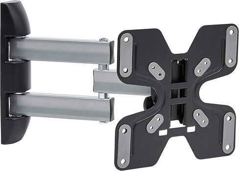 Amazon Basics Triple Arm Full Motion Articulating TV Wall Mount, fits TVs 32 - 70-inch up to 55lbs, Black in Saudi Arabia