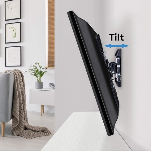 Amazon Basics Triple Arm Full Motion Articulating TV Wall Mount, fits TVs 32 - 70-inch up to 55lbs, Black in Saudi Arabia