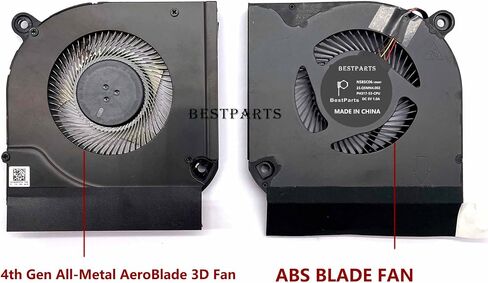BestParts استبدال مروحة تبريد جديدة لوحدة المعالجة المركزية + وحدة معالجة الرسومات GPU لجهاز ACER Predator Helios 300 (PH317-53)، P/N: 23.Q5MN4.001، 23.Q5MN4.002 (GPU Fan-5th Gen All-Metal AeroBlade 3D Fan، CPU مروحة-مروحة ABS) in Saudi Arabia