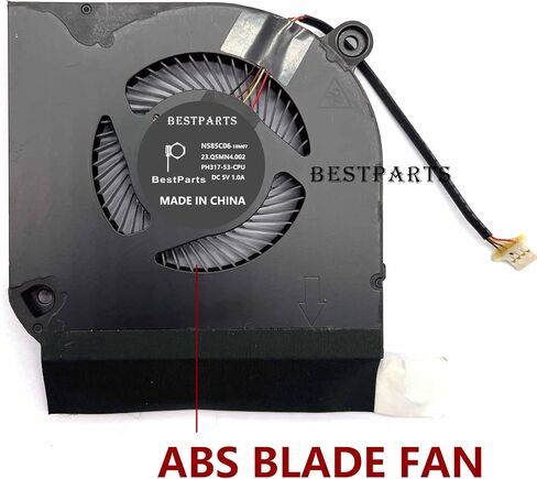 BestParts استبدال مروحة تبريد جديدة لوحدة المعالجة المركزية + وحدة معالجة الرسومات GPU لجهاز ACER Predator Helios 300 (PH317-53)، P/N: 23.Q5MN4.001، 23.Q5MN4.002 (GPU Fan-5th Gen All-Metal AeroBlade 3D Fan، CPU مروحة-مروحة ABS) in Saudi Arabia