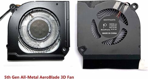 BestParts استبدال مروحة تبريد جديدة لوحدة المعالجة المركزية + وحدة معالجة الرسومات GPU لجهاز ACER Predator Helios 300 (PH317-53)، P/N: 23.Q5MN4.001، 23.Q5MN4.002 (GPU Fan-5th Gen All-Metal AeroBlade 3D Fan، CPU مروحة-مروحة ABS) in Saudi Arabia