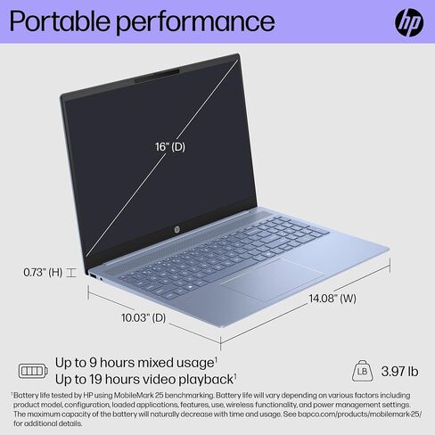 HP Pavilion 16 Laptop 2024 16" WUXGA 1920 x 1200 Touchscreen, Intel Core 7 150U, 10-core, Intel Graphics, 32GB LPDDR5, 1TB SSD, Backlit KB, Wi-Fi 6, Bluetooth 5.3, 1080p FHD Camera, Windows 11 Home in Saudi Arabia