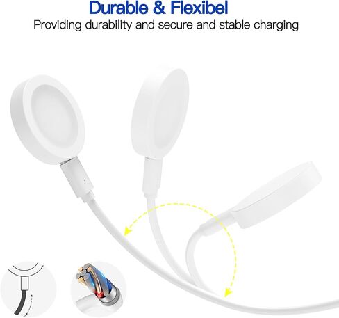 شاحن AWINNER متوافق مع كابل شاحن ساعة Huawei، قاعدة شحن مغناطيسية بديلة لمحول USB للساعة الذكية (عبوة بيضاء واحدة) in Kuwait