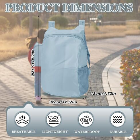 15L Hiking Backpack, Lightweight Packable Backpack Travel Hiking Daypack Foldable, Foldable Backpack Water Resistant (Grey) in Saudi Arabia