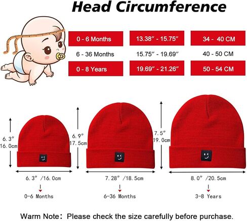 قبعات Meaiguo Baby Beanie متماسكة للأطفال قبعة شتوية للأطفال الصغار للأولاد والبنات من عمر 0 ​​إلى 8 سنوات in Saudi Arabia