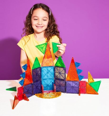 MAGNA-TILES Combo 62-Piece Magnetic Construction Set, The Original Magnetic Building Brand in Kuwait