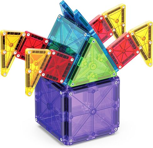 MAGNA-TILES Combo 62-Piece Magnetic Construction Set, The Original Magnetic Building Brand in Kuwait