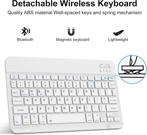 BORIYUAN Keyboard Case for iPad Pro 11-inch(M4) 2024, Detachable Wireless Bluetooth Keyboard Slim Folio Smart Cover for iPad Pro 11" 2024 with Pencil Holder – Pink in Saudi Arabia