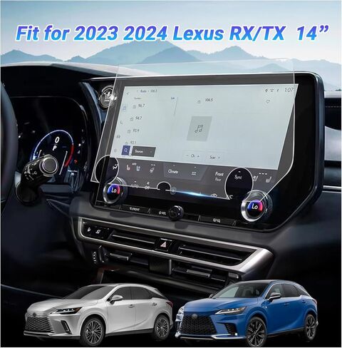 واقي شاشة متوافق مع ملحقات 2023 2024 Lexus RX & TX، شاشة حماية من الزجاج المقسى مقاس 14 بوصة للملاحة GPS ومضادة للخدش ورقائق معلومات ترفيهية غير لامعة in Kuwait