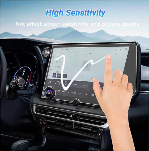 واقي شاشة متوافق مع ملحقات 2023 2024 Lexus RX & TX، شاشة حماية من الزجاج المقسى مقاس 14 بوصة للملاحة GPS ومضادة للخدش ورقائق معلومات ترفيهية غير لامعة in Kuwait